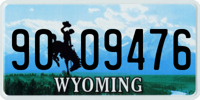 WY license plate 9009476