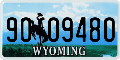 WY license plate 9009480