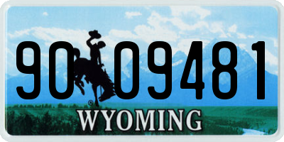 WY license plate 9009481