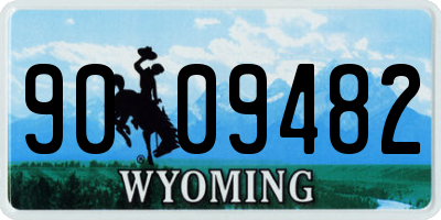 WY license plate 9009482