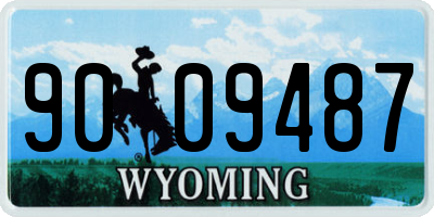 WY license plate 9009487