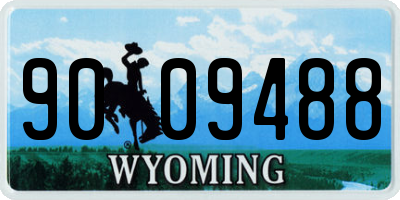 WY license plate 9009488