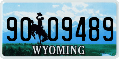 WY license plate 9009489