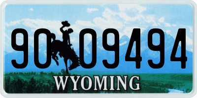 WY license plate 9009494