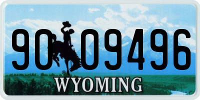 WY license plate 9009496