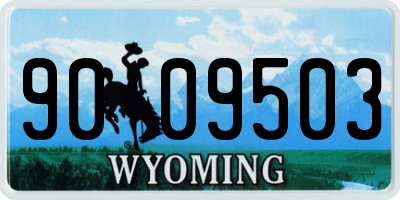 WY license plate 9009503