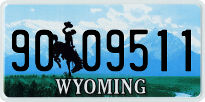 WY license plate 9009511
