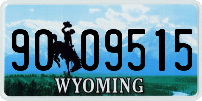 WY license plate 9009515