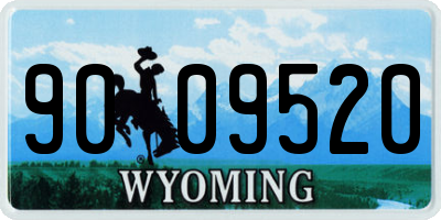 WY license plate 9009520