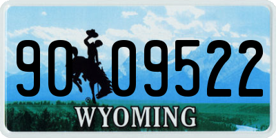 WY license plate 9009522
