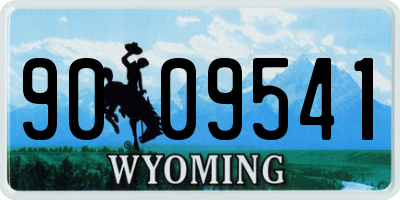 WY license plate 9009541