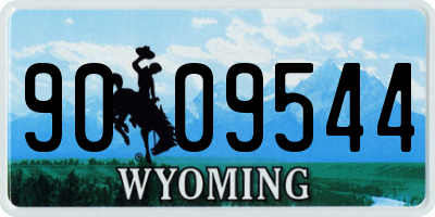 WY license plate 9009544