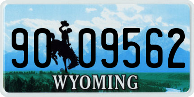 WY license plate 9009562