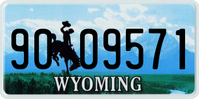 WY license plate 9009571