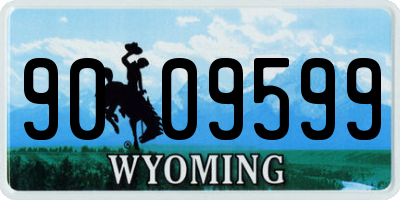 WY license plate 9009599