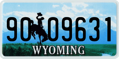 WY license plate 9009631