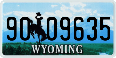 WY license plate 9009635