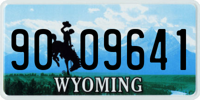 WY license plate 9009641