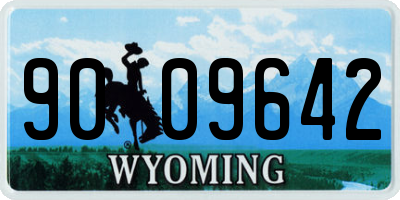 WY license plate 9009642