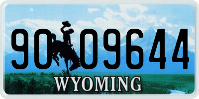 WY license plate 9009644