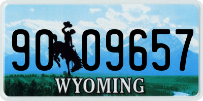 WY license plate 9009657