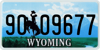 WY license plate 9009677
