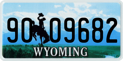 WY license plate 9009682