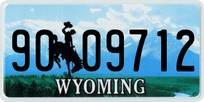 WY license plate 9009712