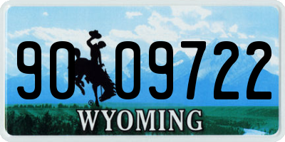 WY license plate 9009722