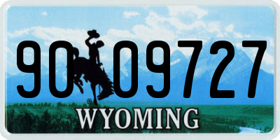 WY license plate 9009727
