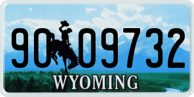 WY license plate 9009732