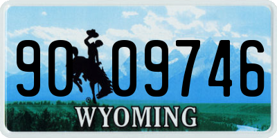 WY license plate 9009746