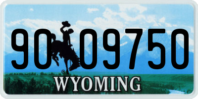 WY license plate 9009750
