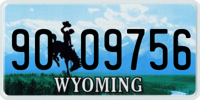WY license plate 9009756