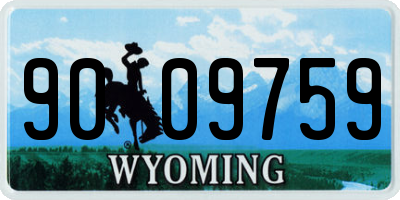 WY license plate 9009759