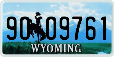 WY license plate 9009761
