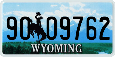 WY license plate 9009762