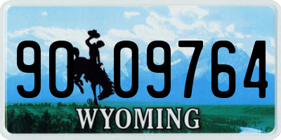 WY license plate 9009764