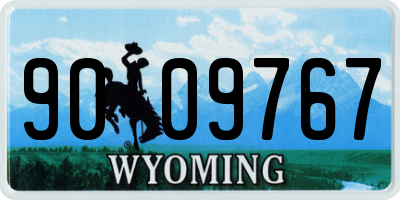 WY license plate 9009767