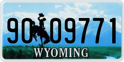 WY license plate 9009771