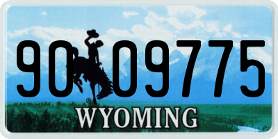 WY license plate 9009775