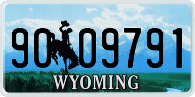 WY license plate 9009791