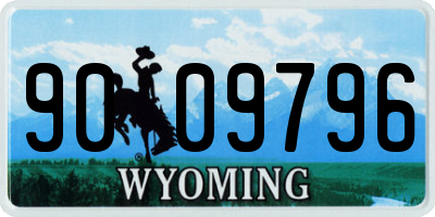 WY license plate 9009796