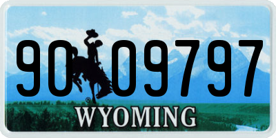 WY license plate 9009797