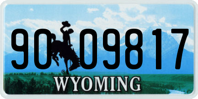 WY license plate 9009817