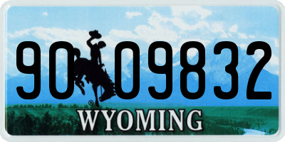WY license plate 9009832