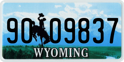WY license plate 9009837