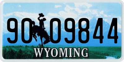 WY license plate 9009844