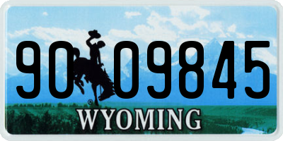 WY license plate 9009845