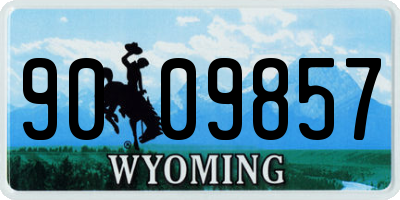 WY license plate 9009857